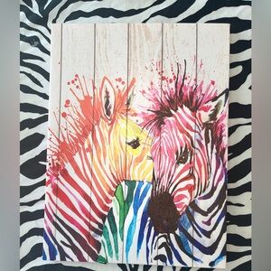 3 piece Zebra Art Canvas - BRAND NEW